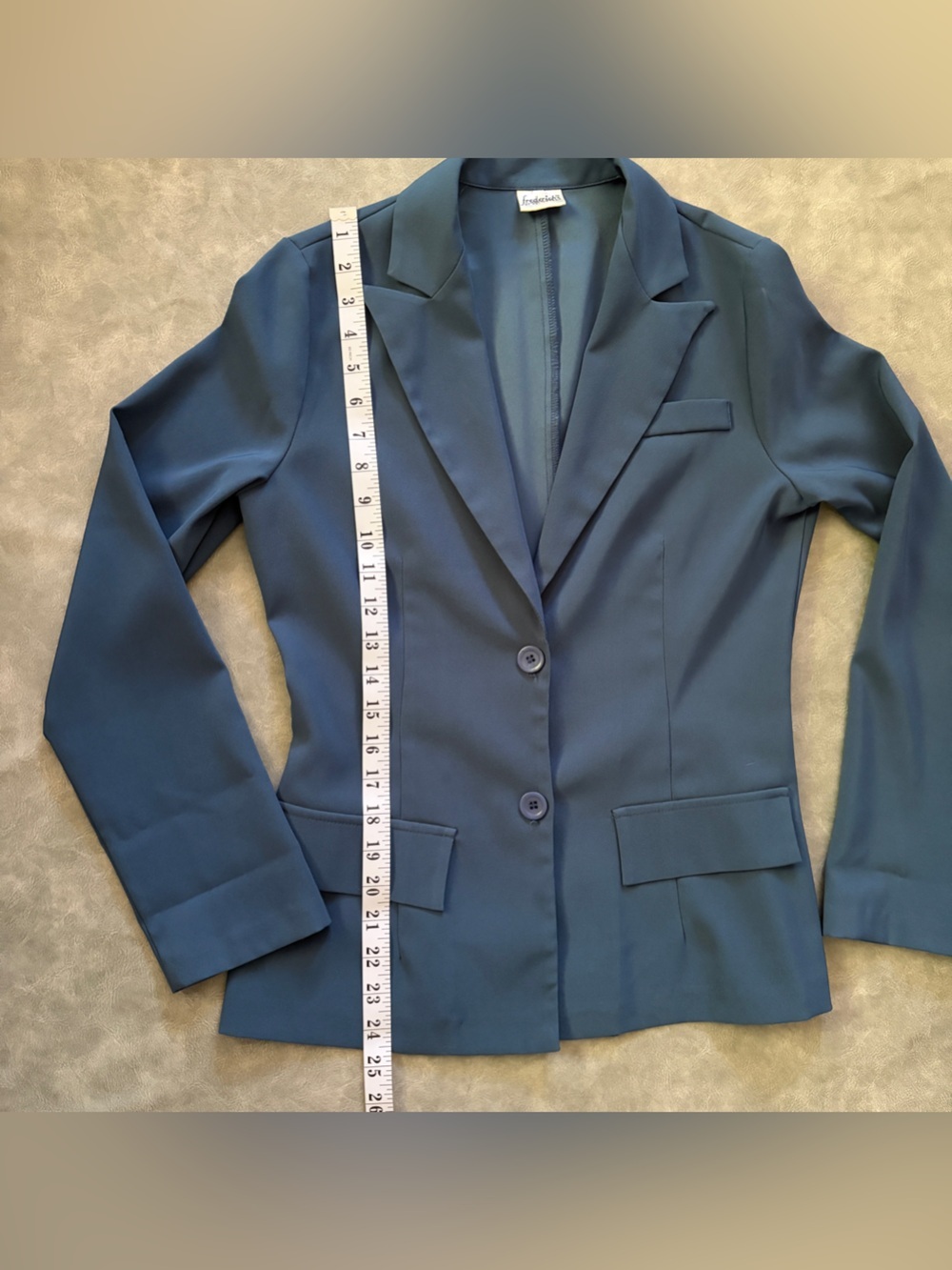 vintage frederick's of hollywood blue blazer jacket | Y2K preppy corporate girl - Picture 9 of 10